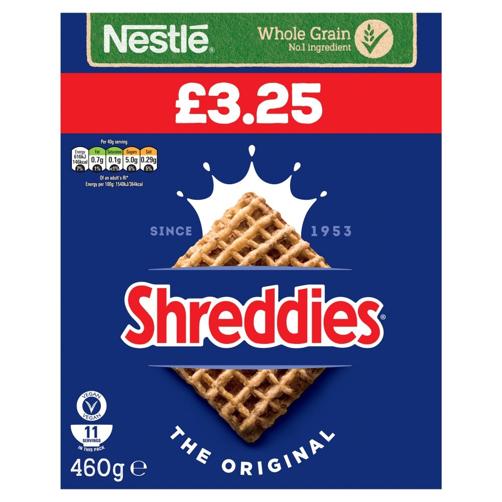 Nestlé Shreddies Original Malted Wheats Breakfast Cereal 460g
