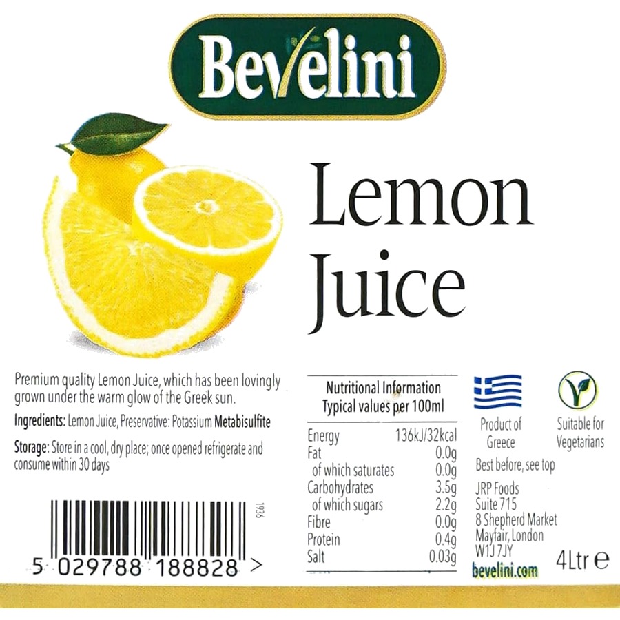 Bevelini Lemon Juice