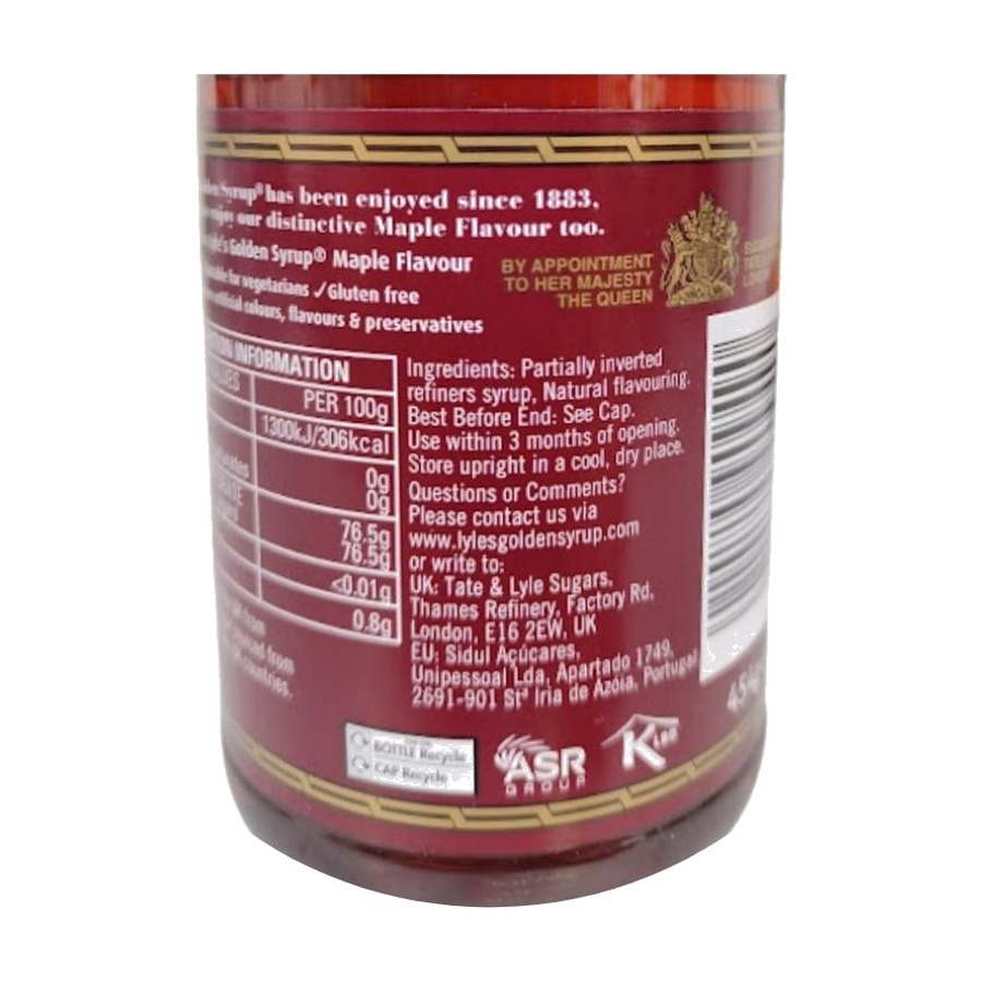 Lyle's Maple Syrup 454g