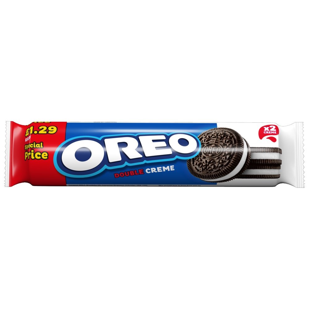 Oreo Vanilla Double Creme Cocoa sandwich biscuits roll pack 157 g