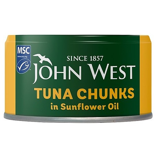 John West Tuna Chunks in Sunflower Oil MSC 125g 95g drained