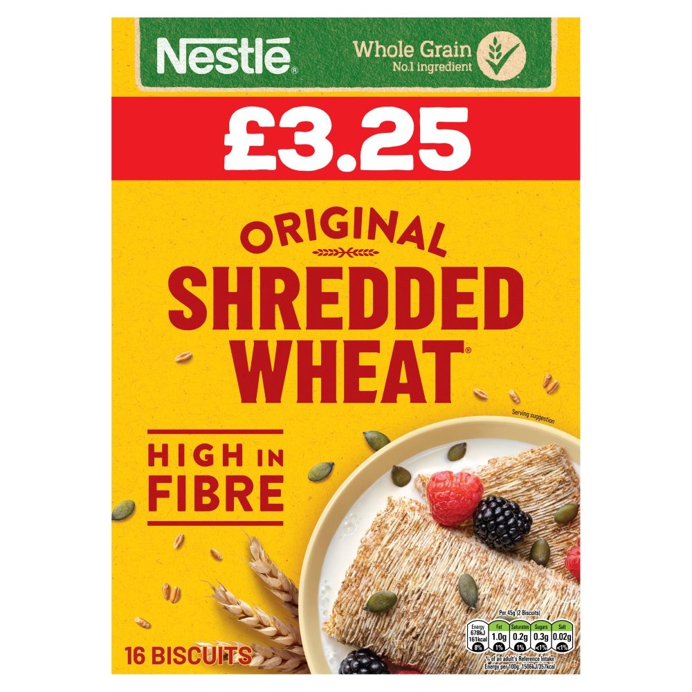 Nestlé Shredded Wheat Original Breakfast Cereal 16 Biscuits 360g