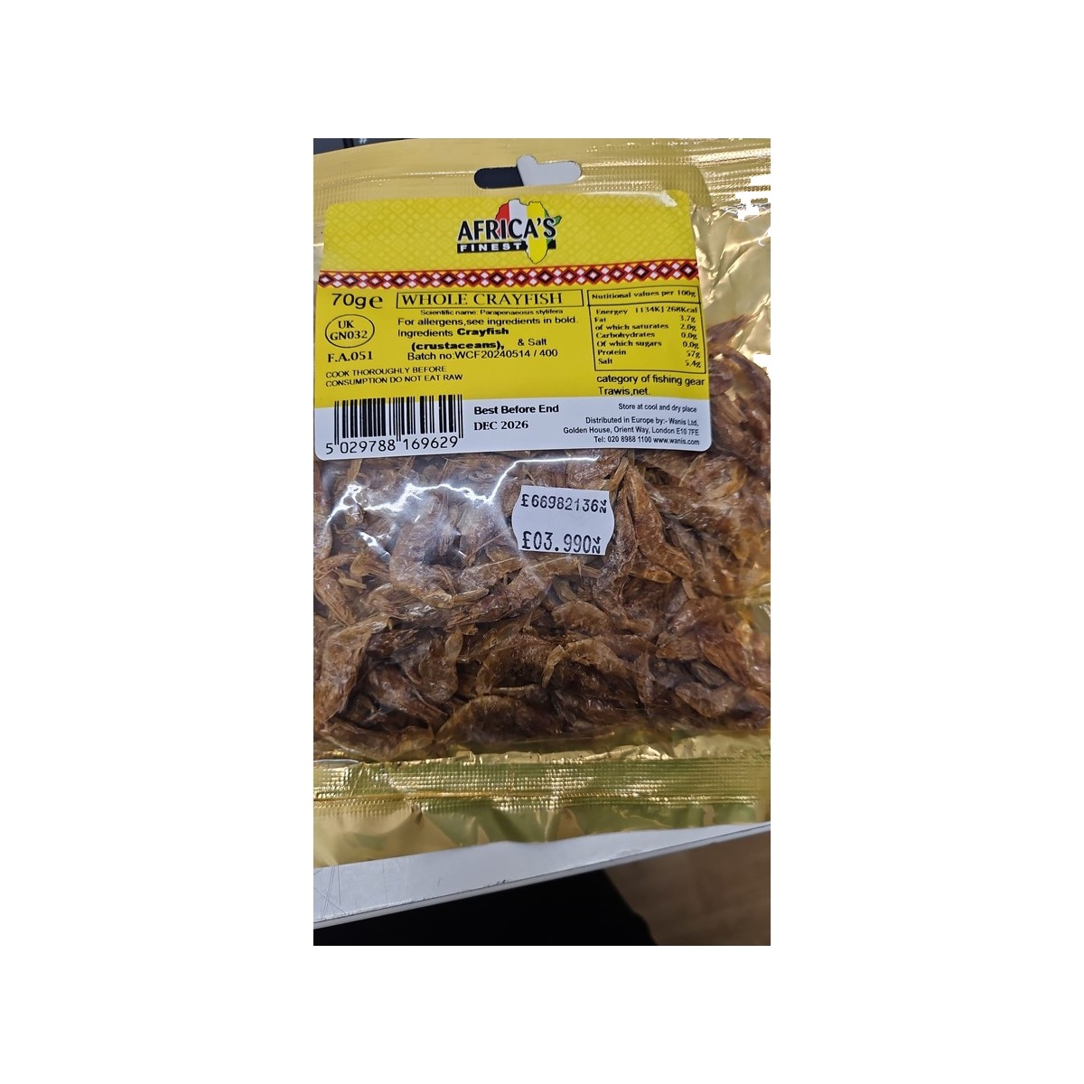 Africa's Finest Whole Crayfish 70g
