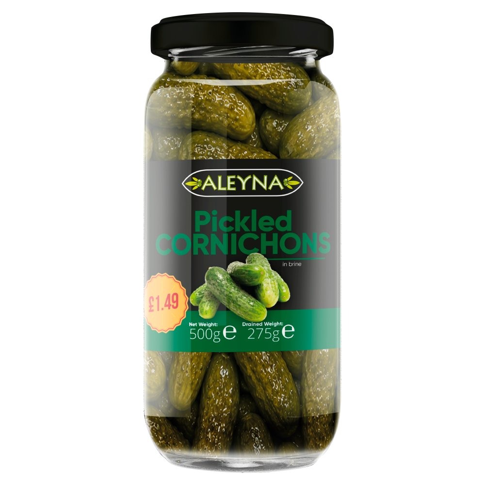 Aleyna Pickled Mini Gherkins in Brine 500g