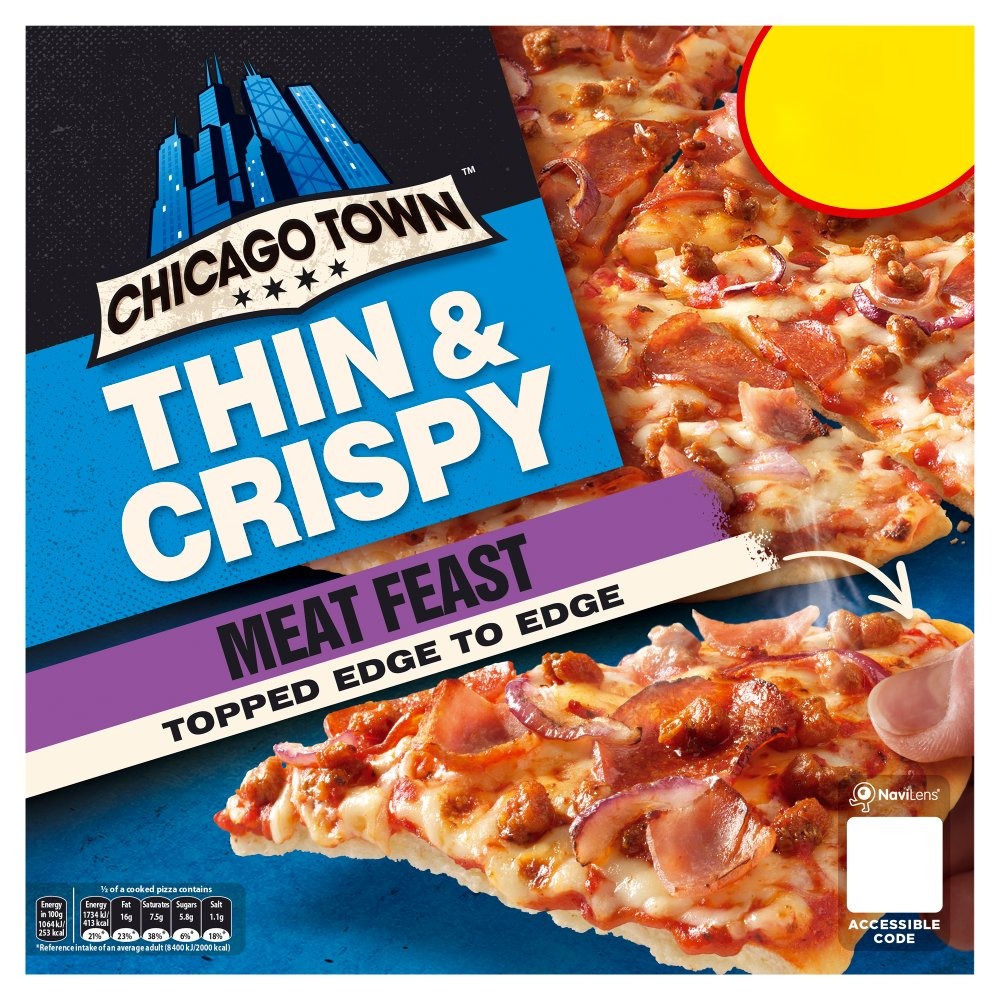 Chicago Town Thin and Crispy Meat Feast Pizza 325g